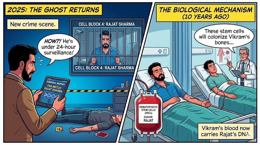The bone marrow transplant process and the resulting DNA match mystery