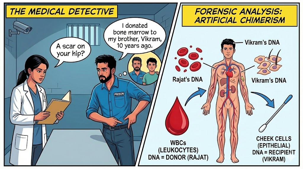 Dr. Anjali's investigation and the forensic analysis of artificial chimerism